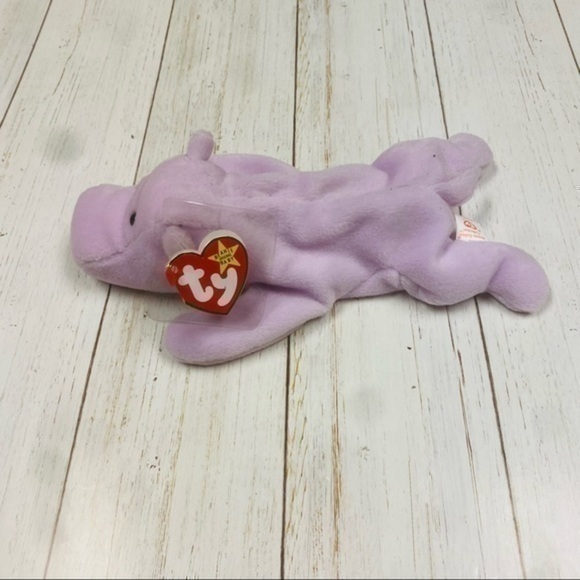 Ty Beanie Baby Happy the Hippo PVC with Tag Errors Retired  TY BEANIE BABY HAPPY HIPPO PVC 9 ERRORS 4TH GEN HANG TAG 5TH TUSH RETIRED